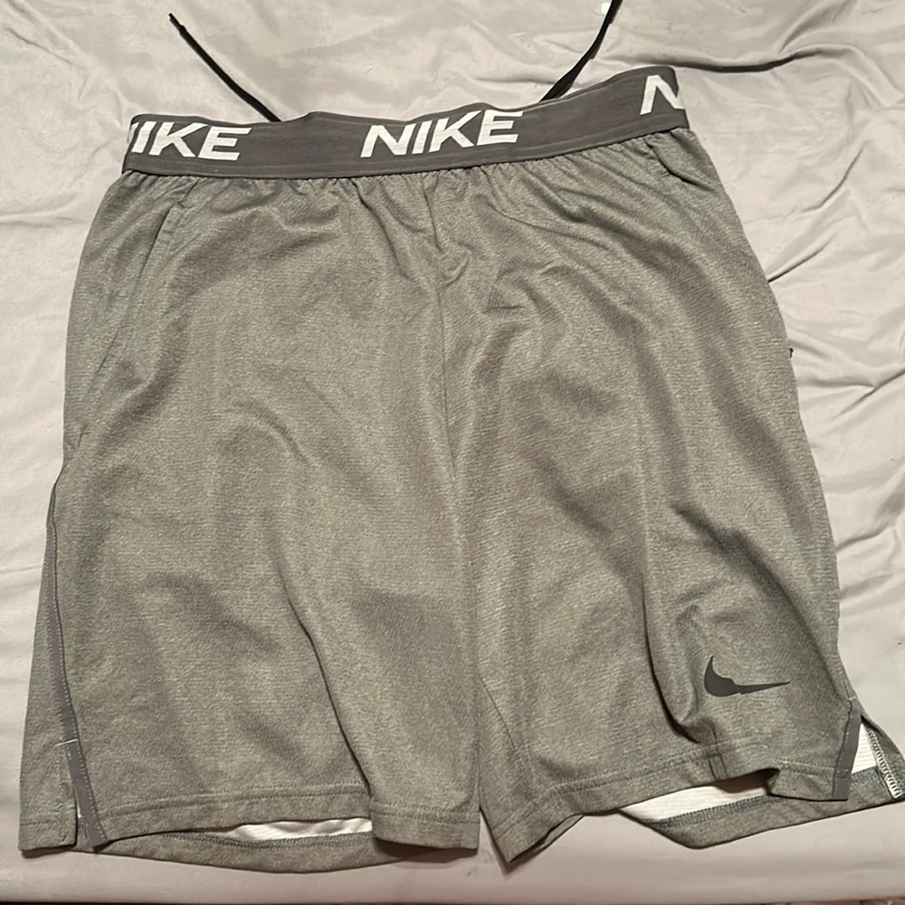 Grey nike athletic shorts